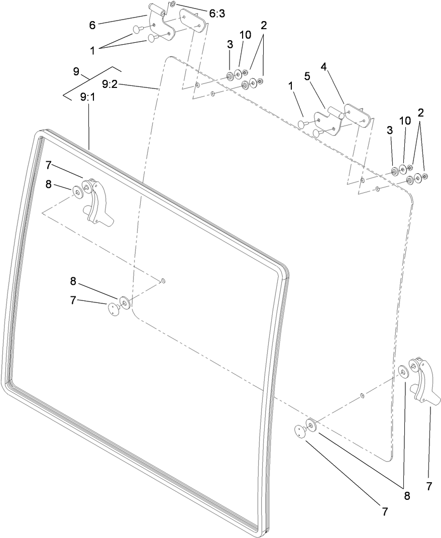 Front Upper Window Assembly