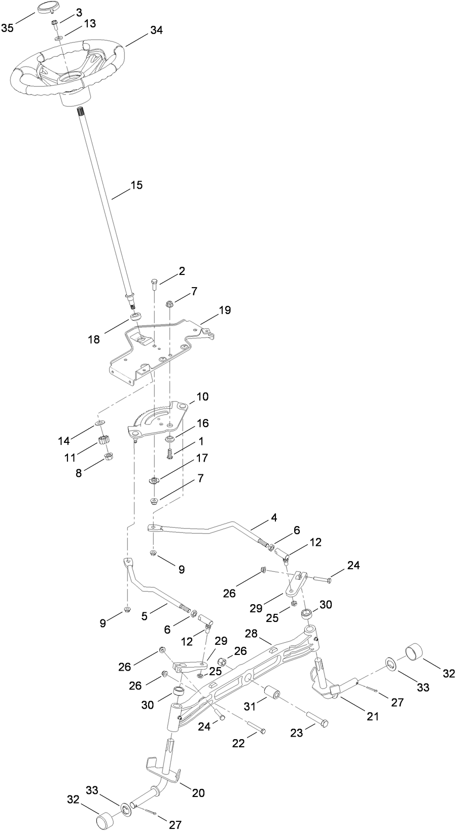 Steering and Front Axle Assembly
