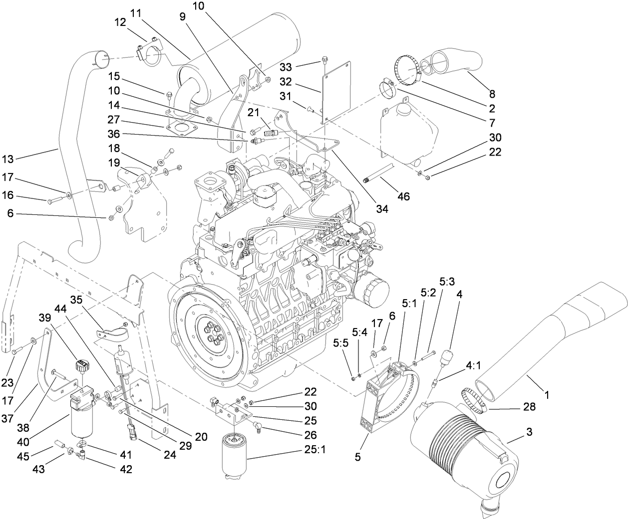 Air Cleaner and Muffler Assembly