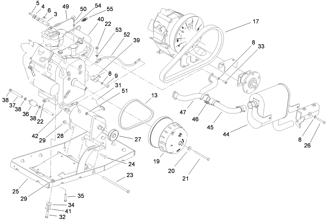 Engine and Clutch Assembly