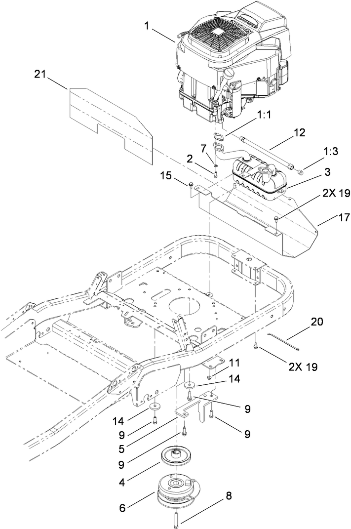 Engine and Blade Assembly