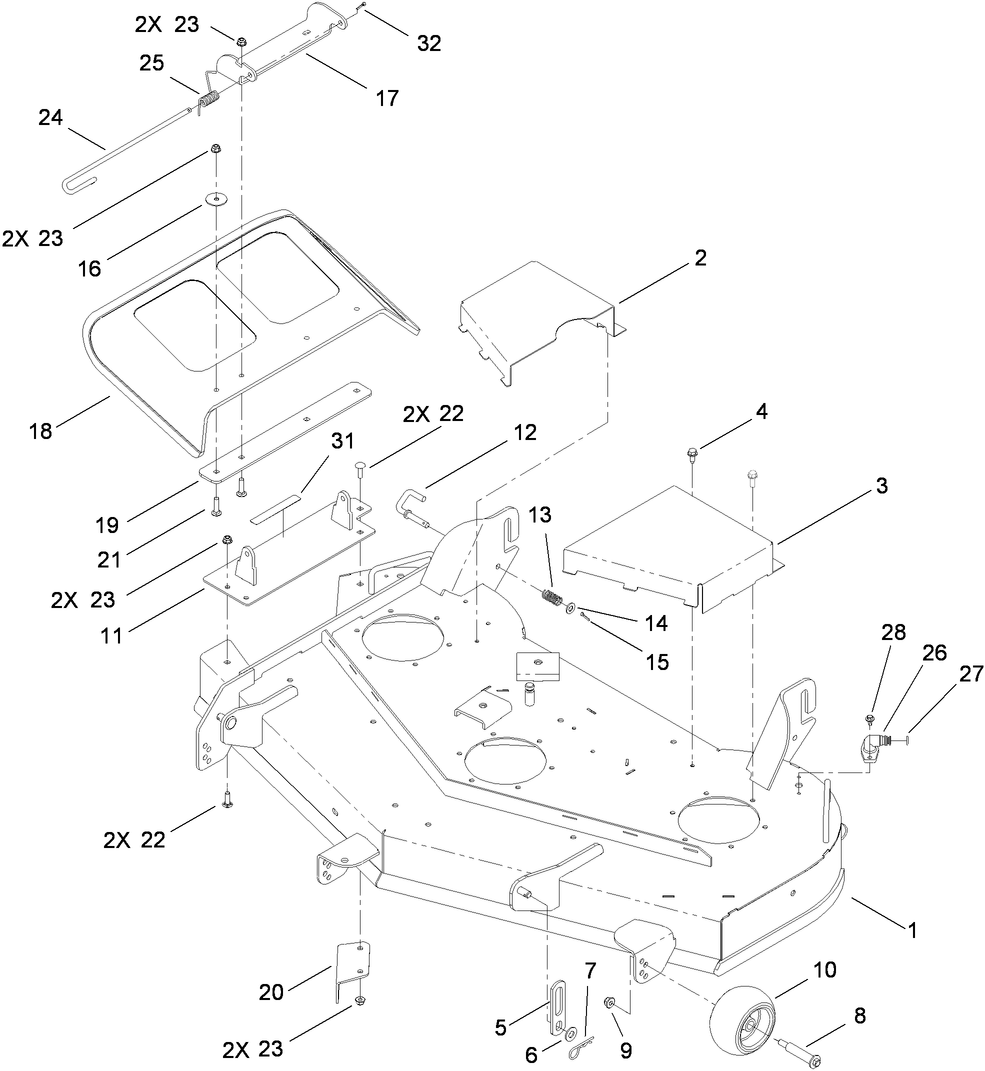 48 Inch Deck Assembly