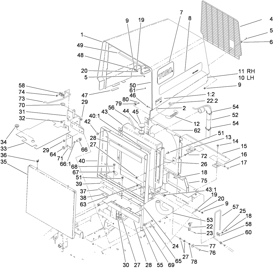 Radiator and Hood Assembly