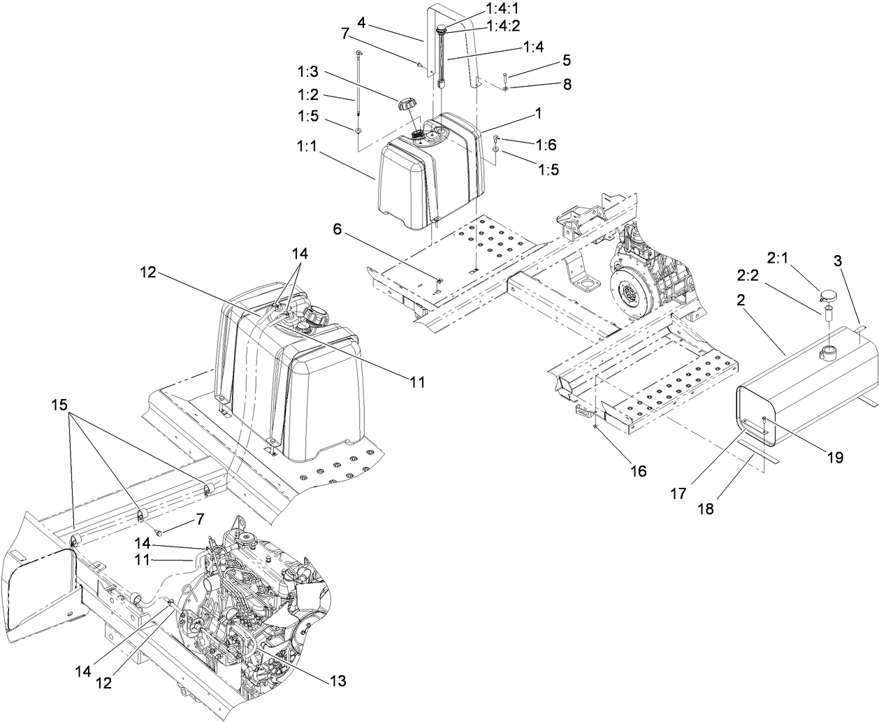 Fuel and Hydraulic Tank Assembly