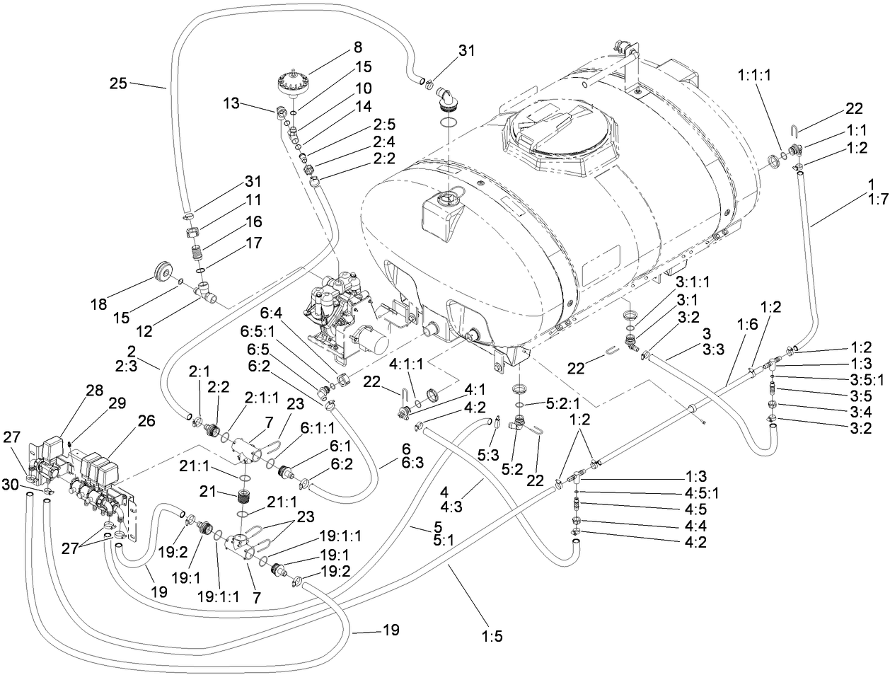 Internal Sprayer Component Assembly No. 1