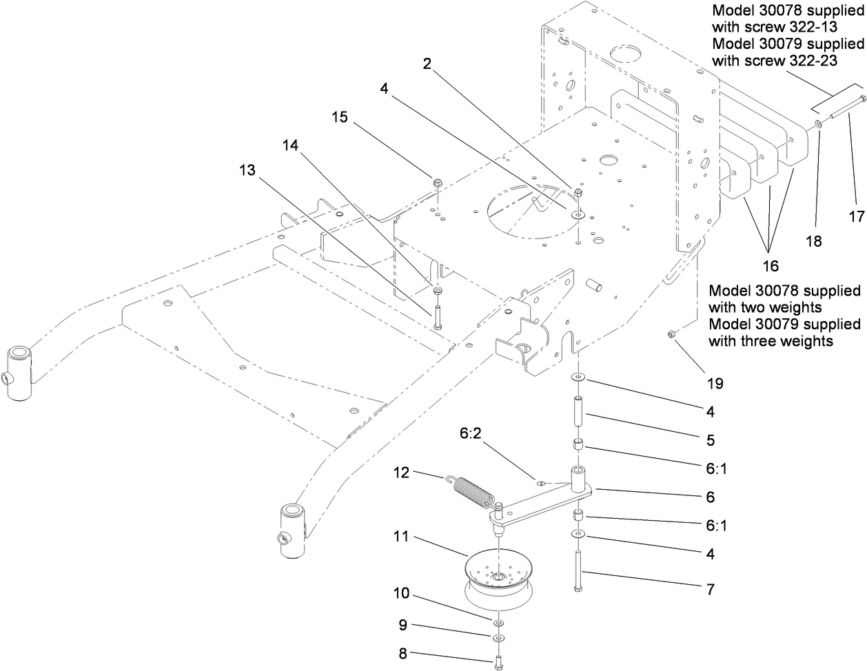 Power-Take-Off Idler and Weight Assembly