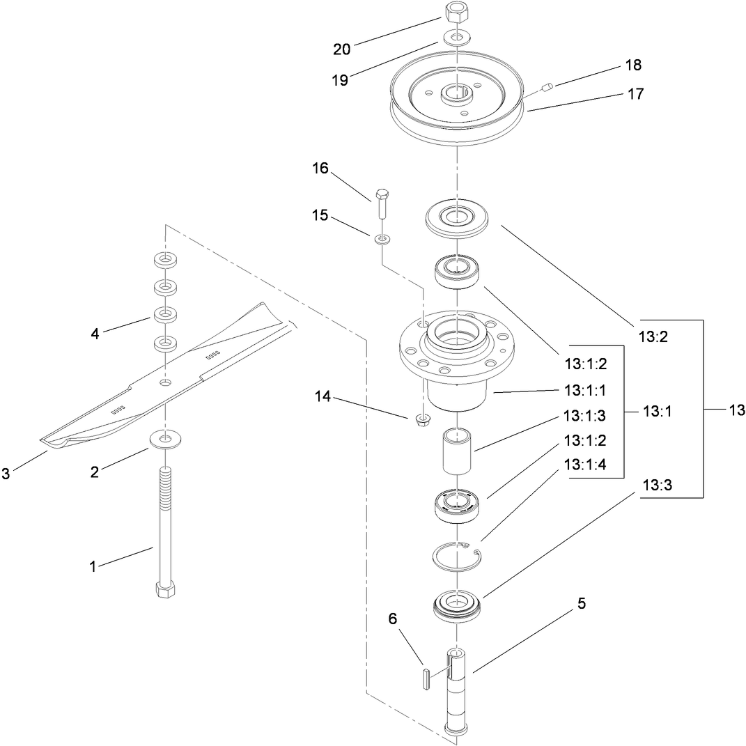 Spindle and Blade Assembly