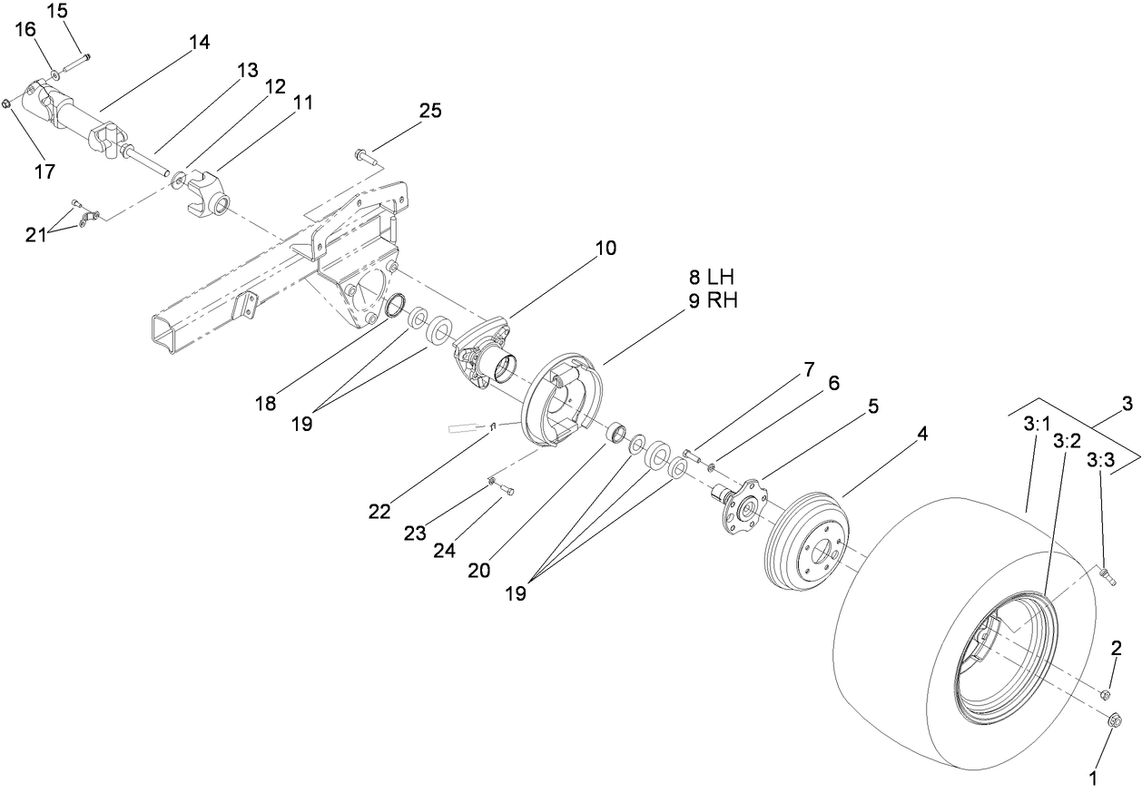 Rear Wheel and Brake Assembly