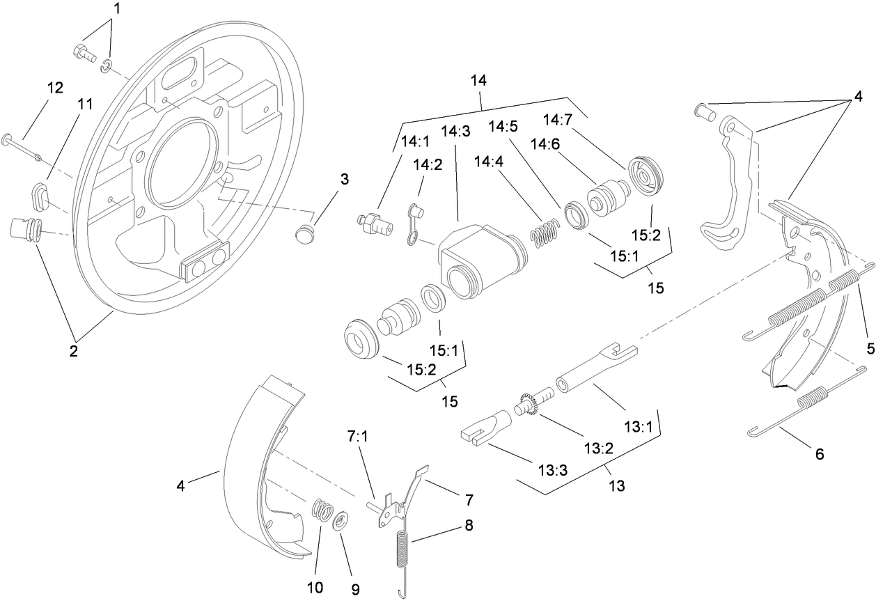 LH Rear Brake Assembly No. 112-7961