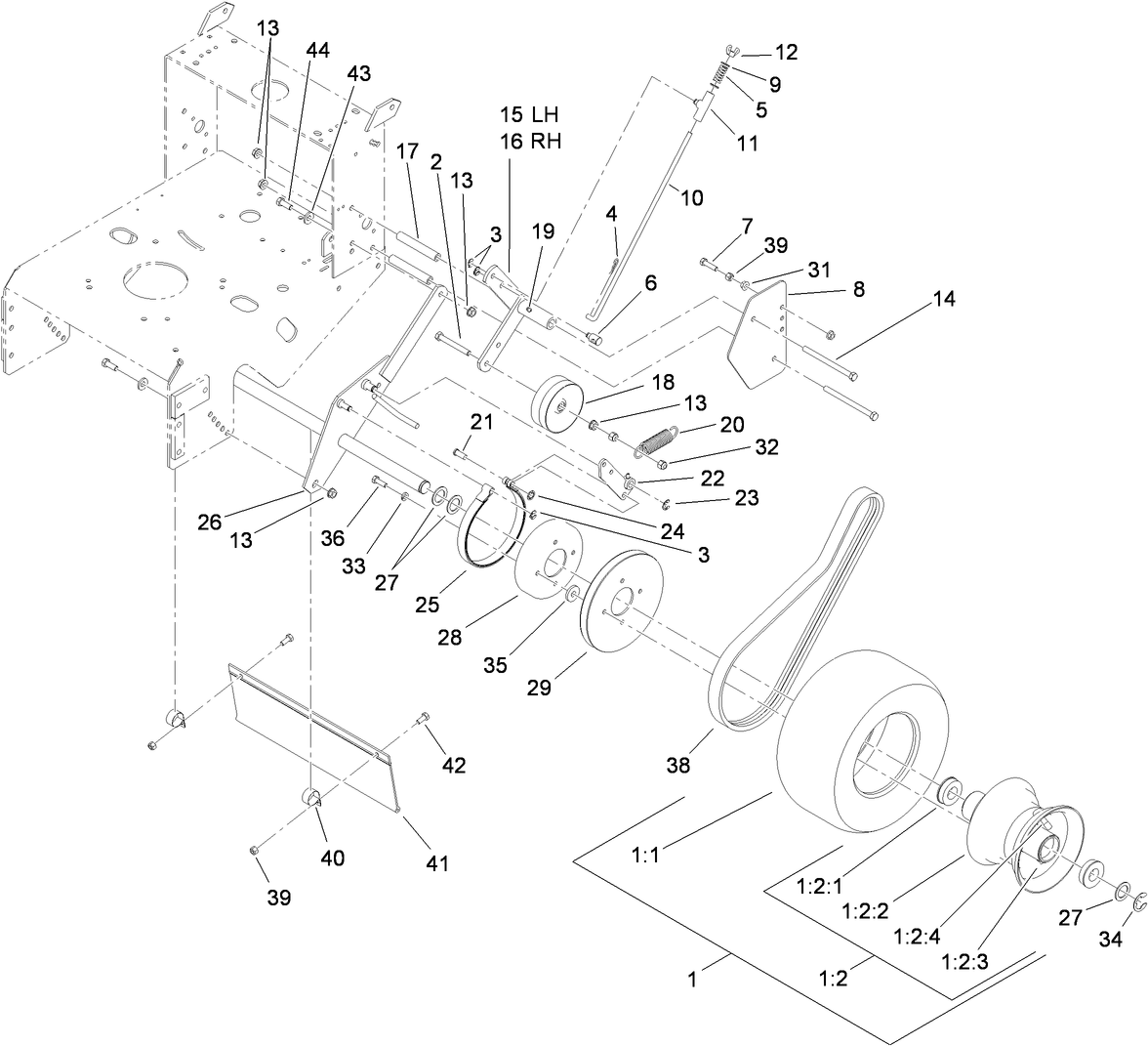 Drive Wheel and Brake Assembly