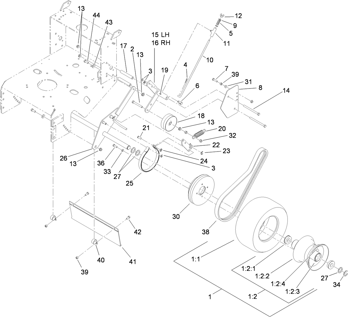 Drive Wheel and Brake Assembly