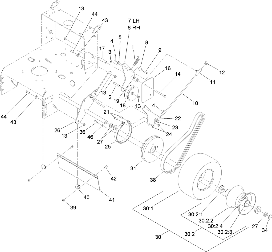Drive Wheel and Brake Assembly