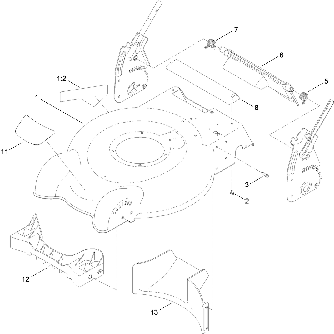 Housing, Baffle and Rear Door Assembly