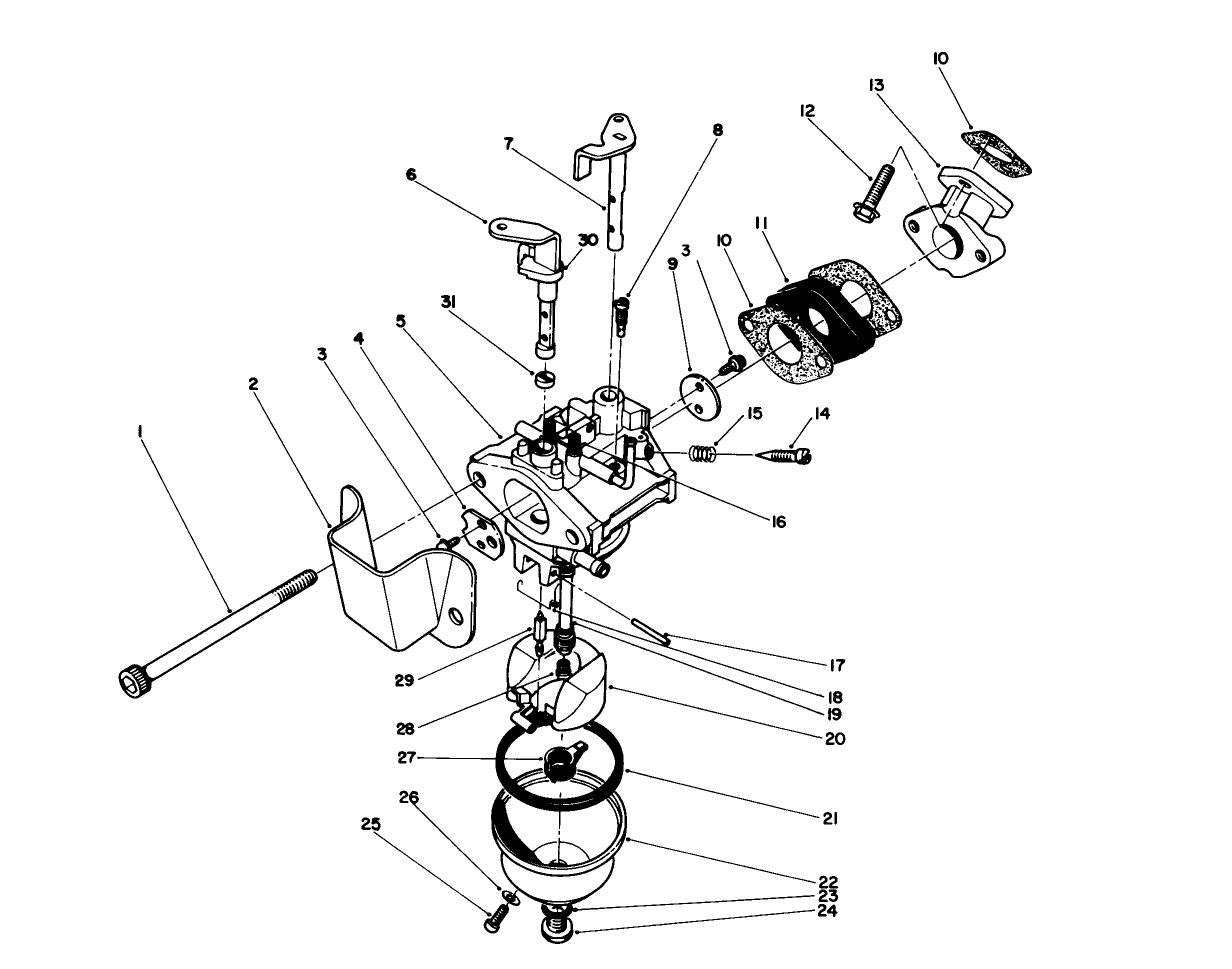 Carburetor Assembly (engine Model No. 47pm1-4)