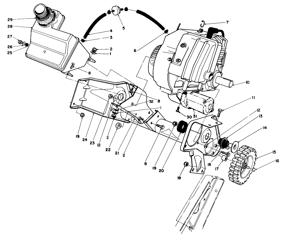 Engine & Main Frame Assembly