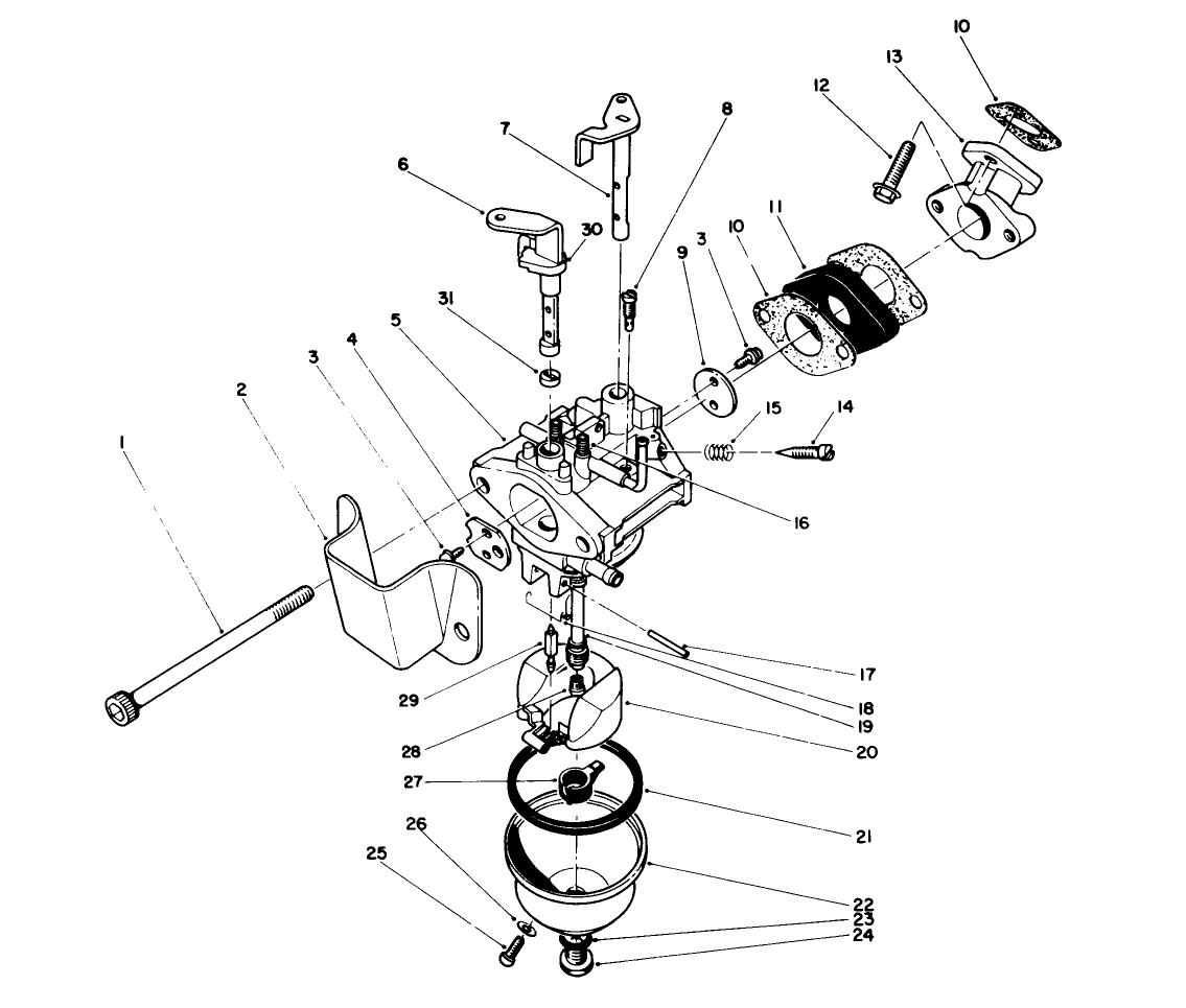 Carburetor Assembly (engine Model No. 47pm1-5)