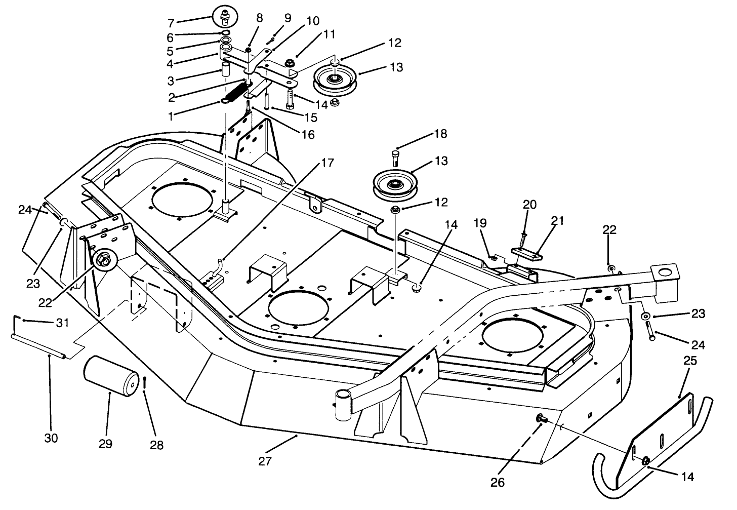 Housing, Idlers & Skids Assembly
