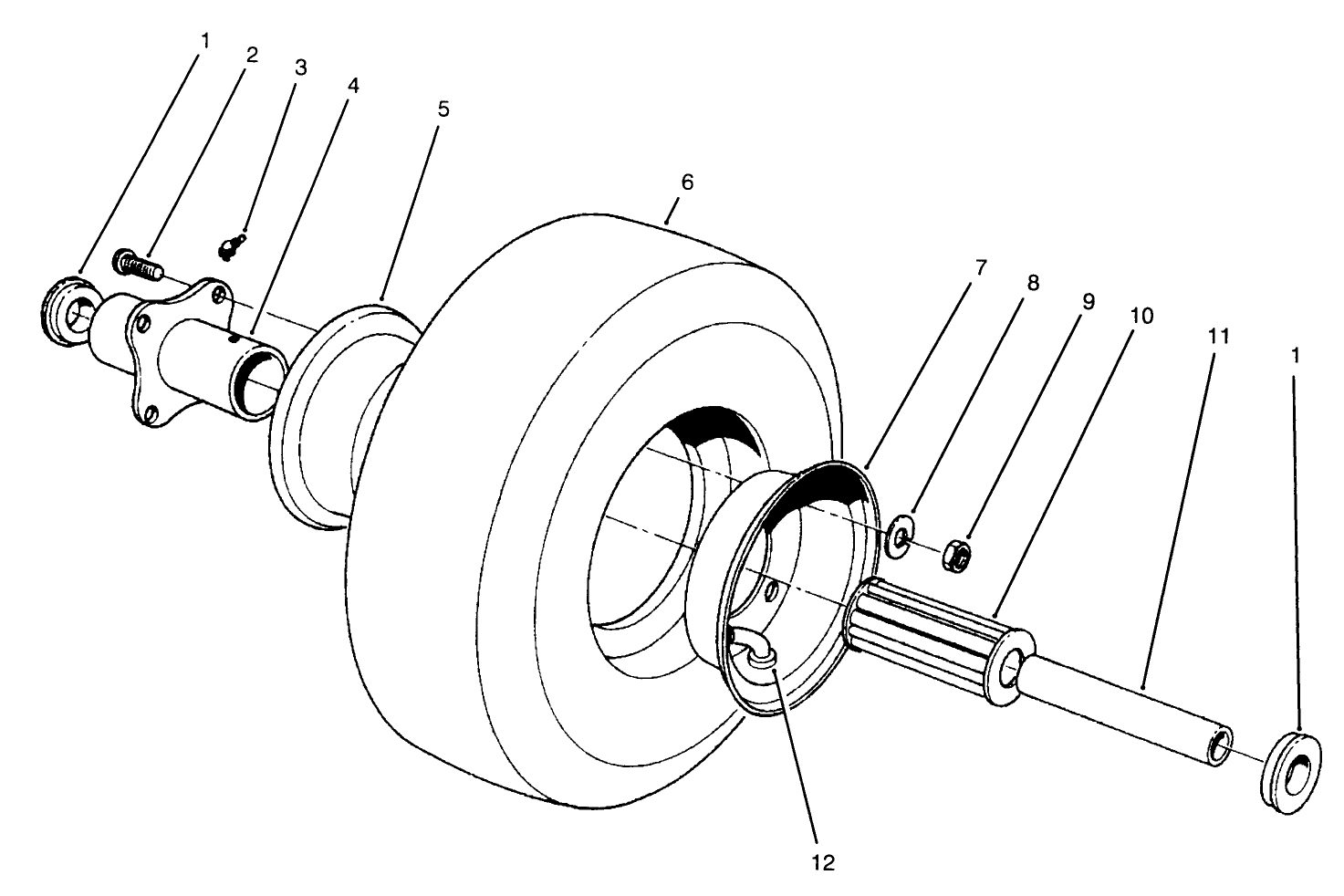Pneumatic Tire & Wheel Assembly (optional)