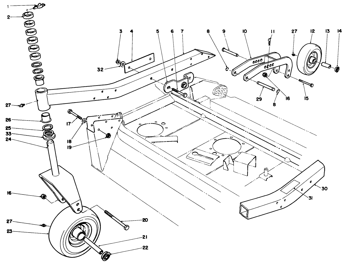 Center Deck Model No. 30592 Carrier Frame Assembly