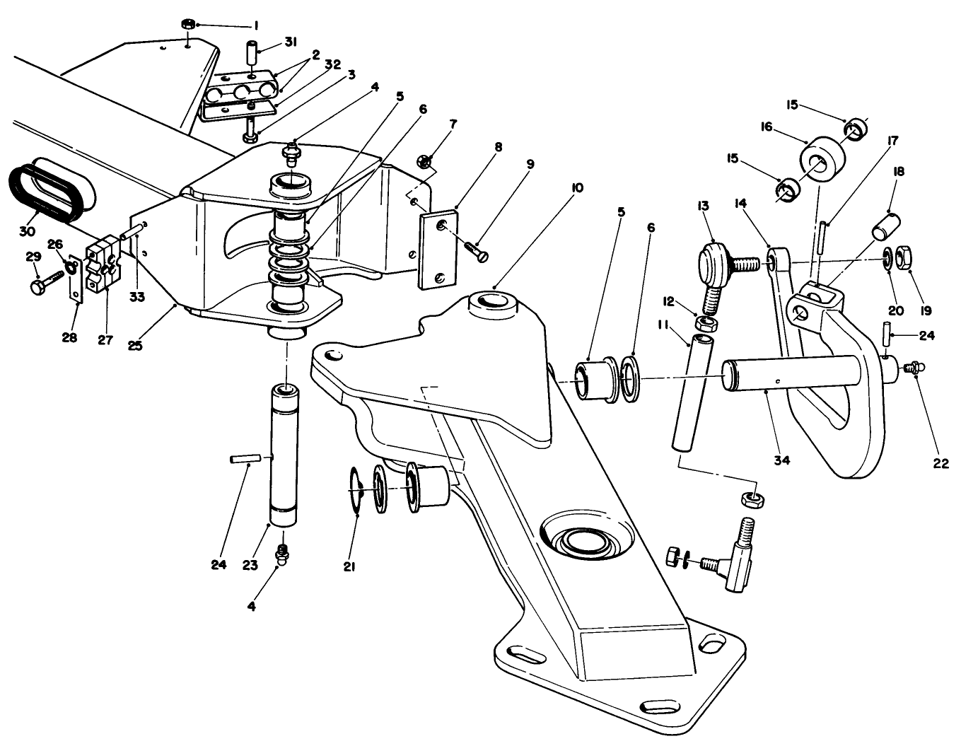 Wing Deck Lift Arm Assembly
