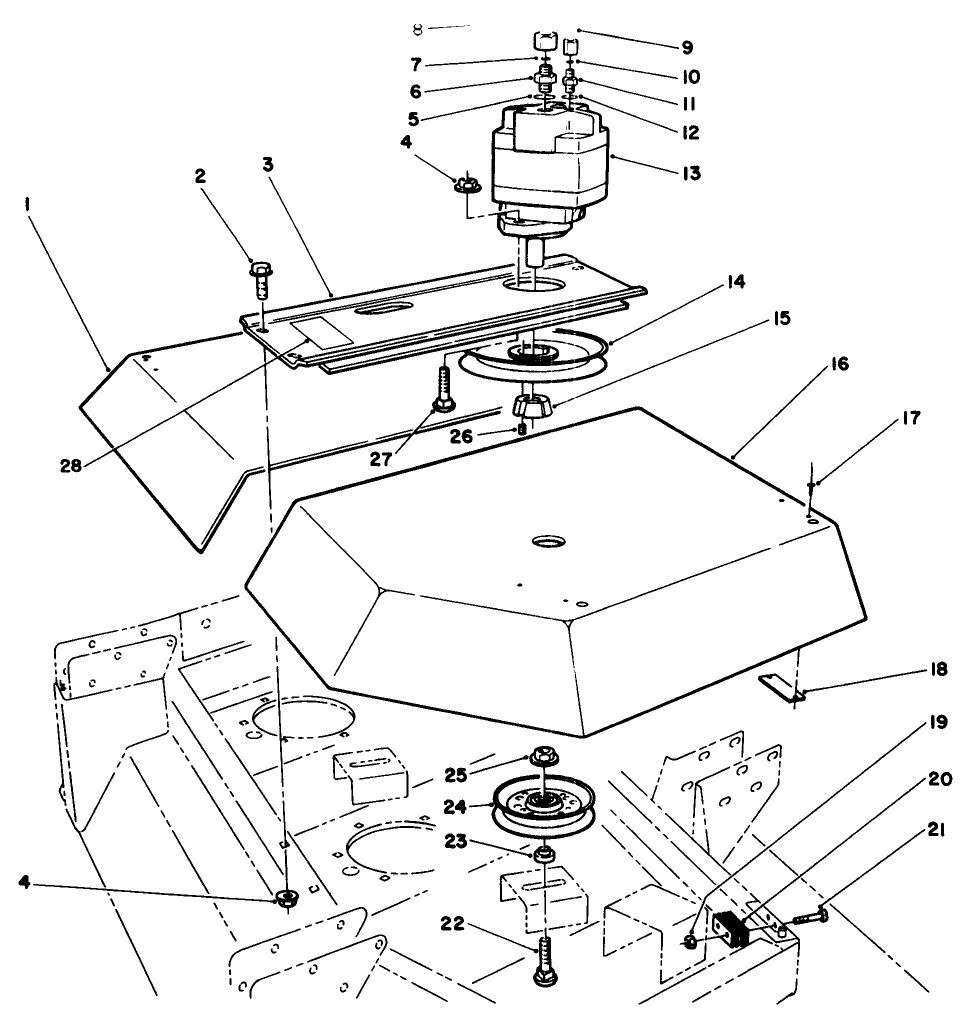 Wing Deck Model No. 30591 Lth. & 30593 R.h. Drive Assembly