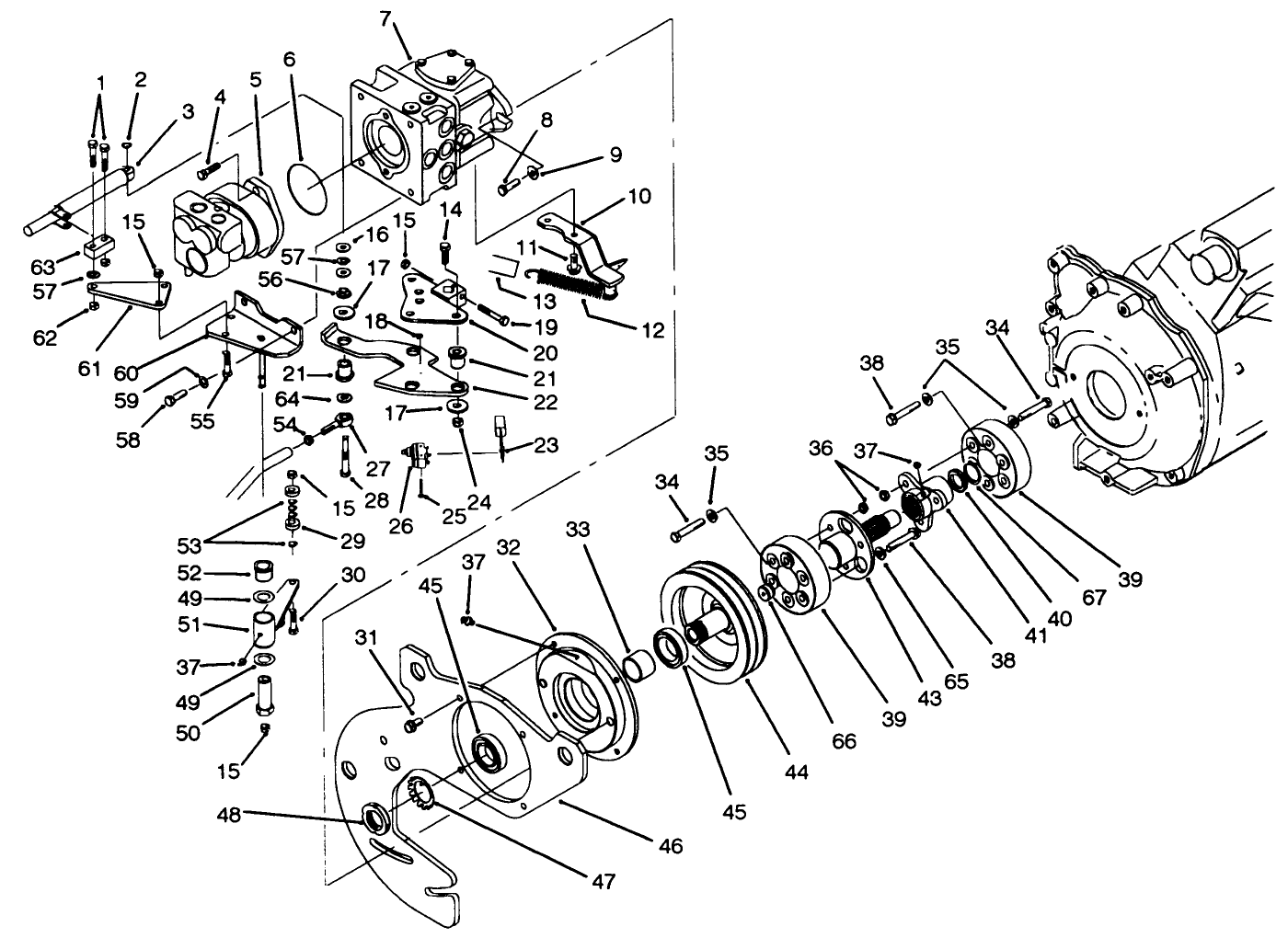 Hydraulic Pump Installation Assembly