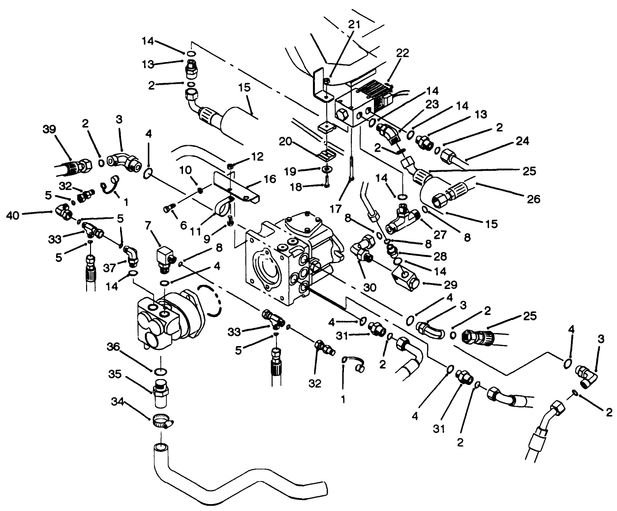 Hydraulic Pump Fittings Assembly