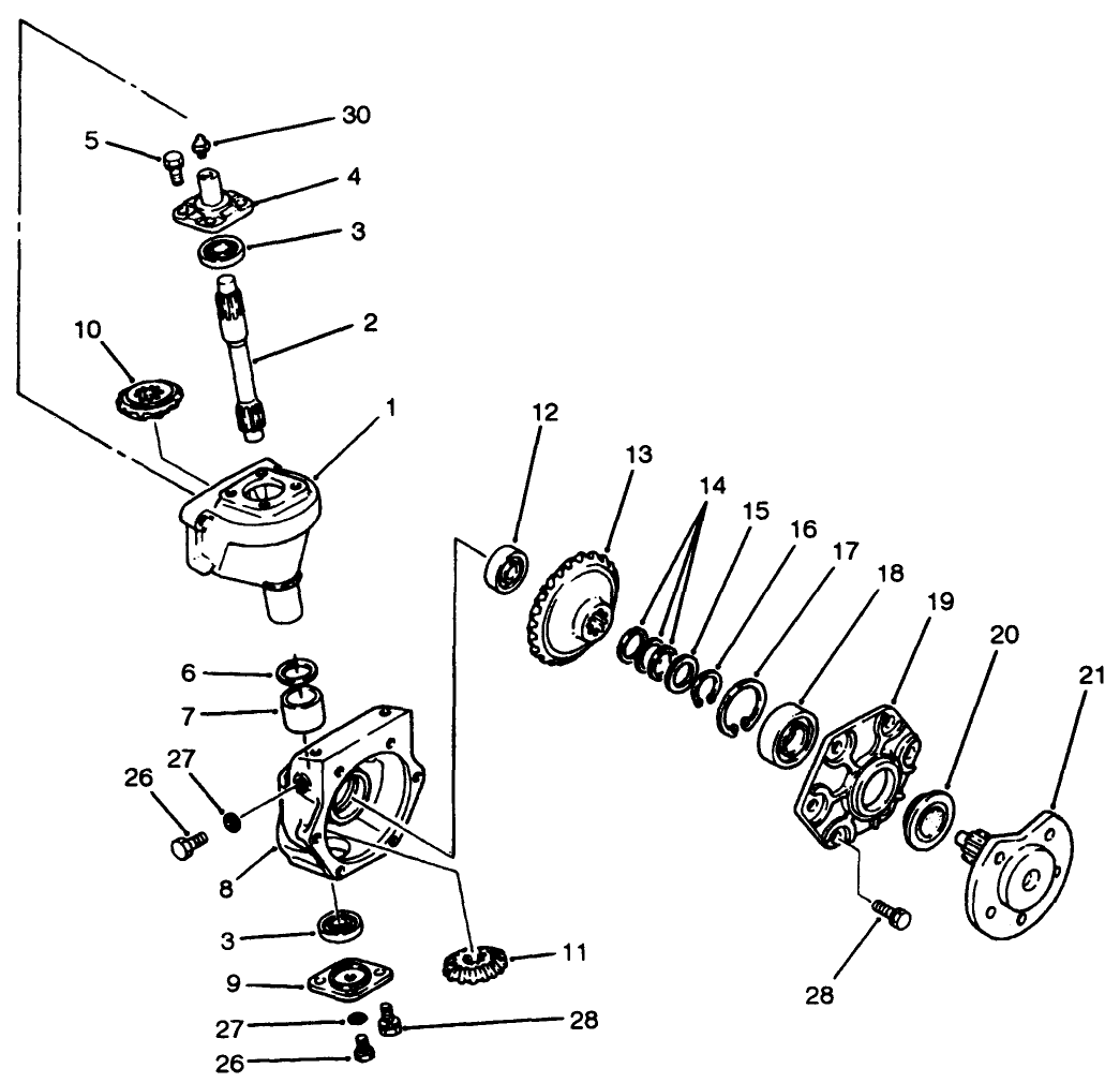 Steering Gear Case Assembly Axle No. 74-5620 (model No. 30455 Only)