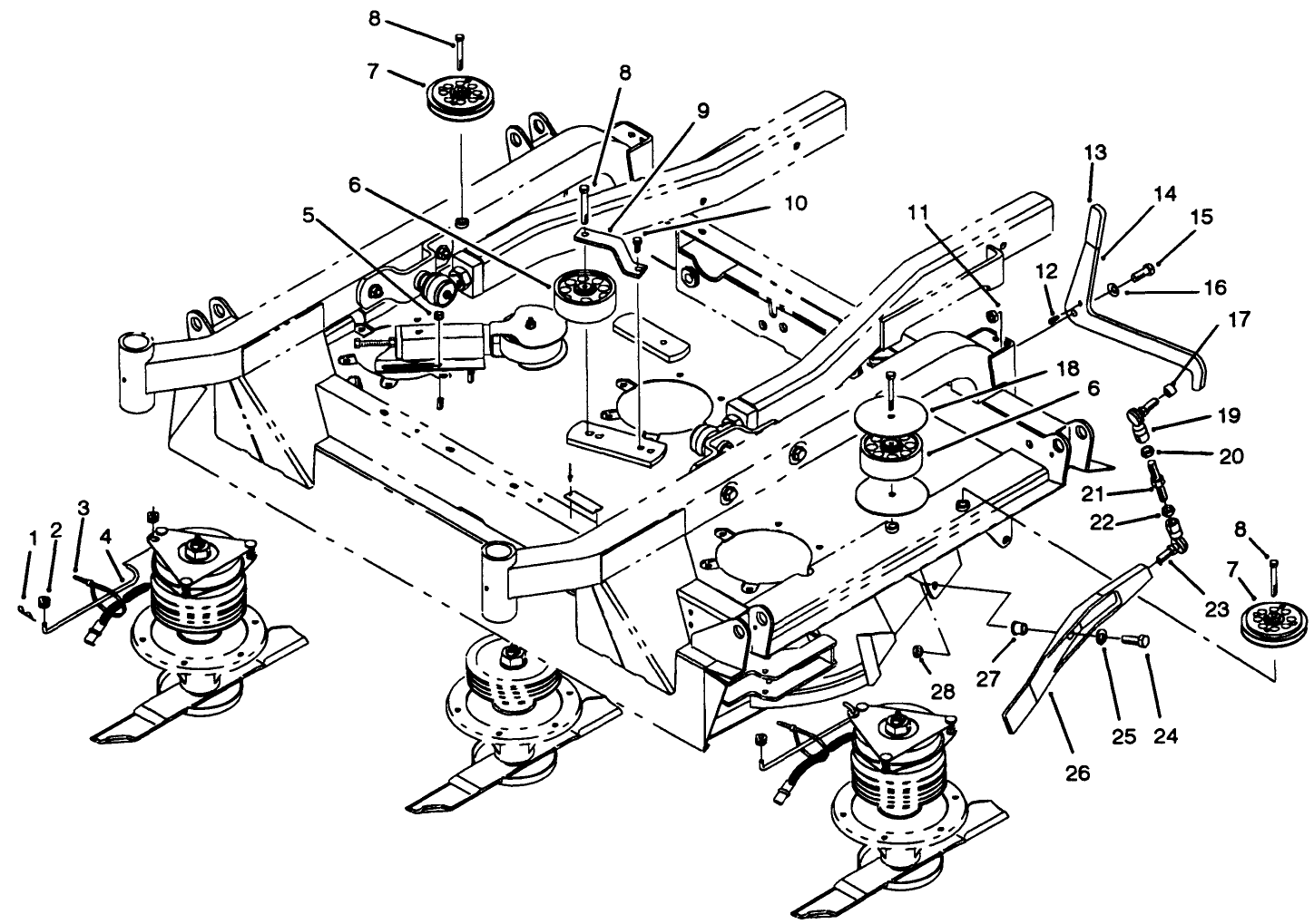 Center Deck Pulley Assemblies