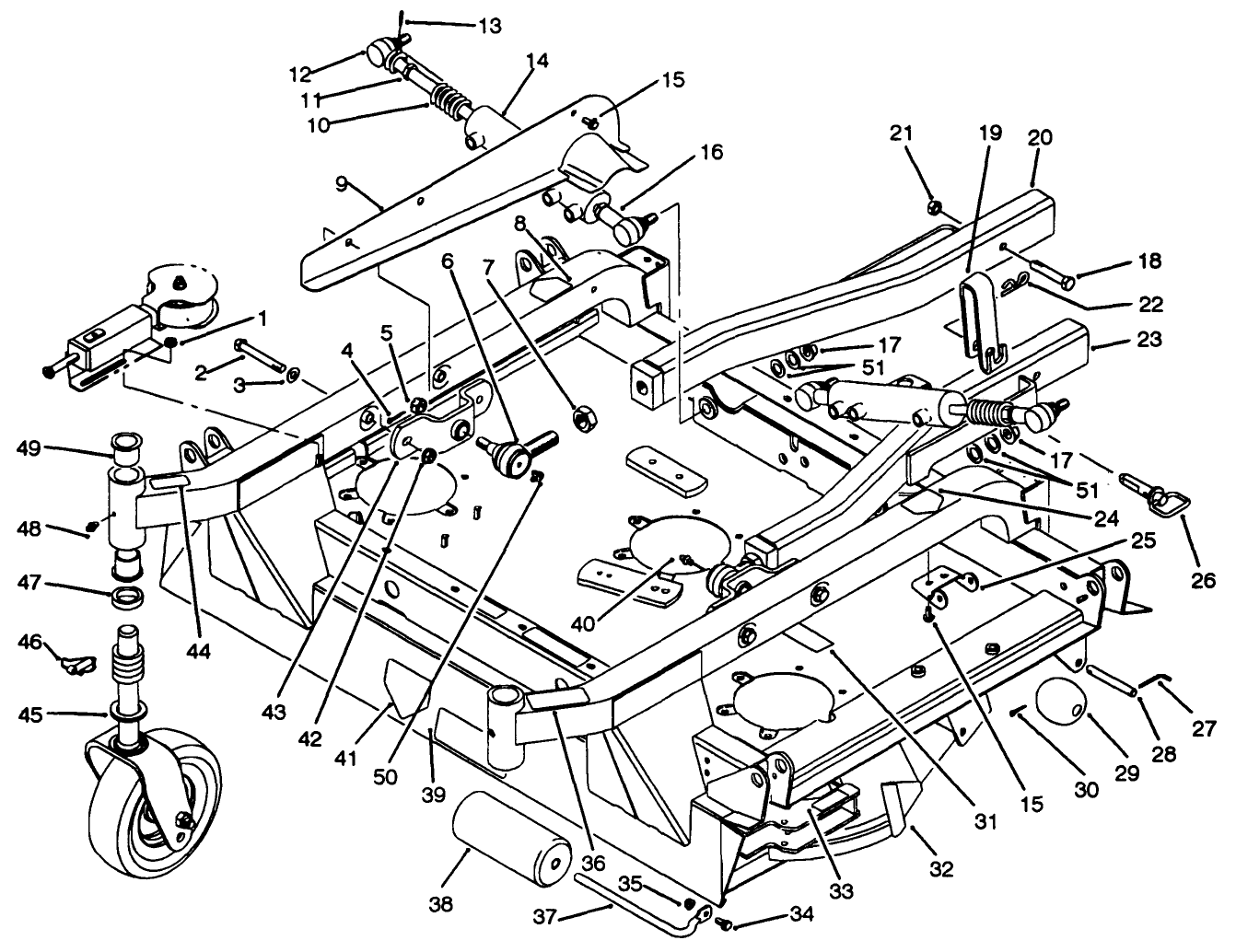 Center Deck & Carrier Frame Assembly