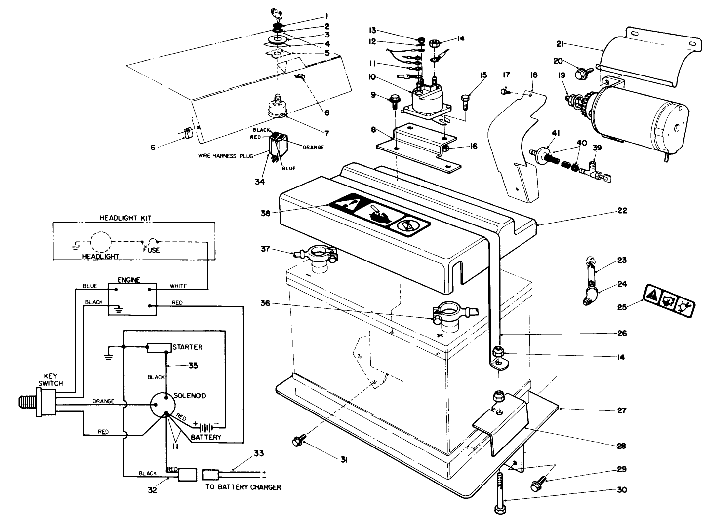 12 Volt Starter Motor Kit No. 66-7700 (optional)