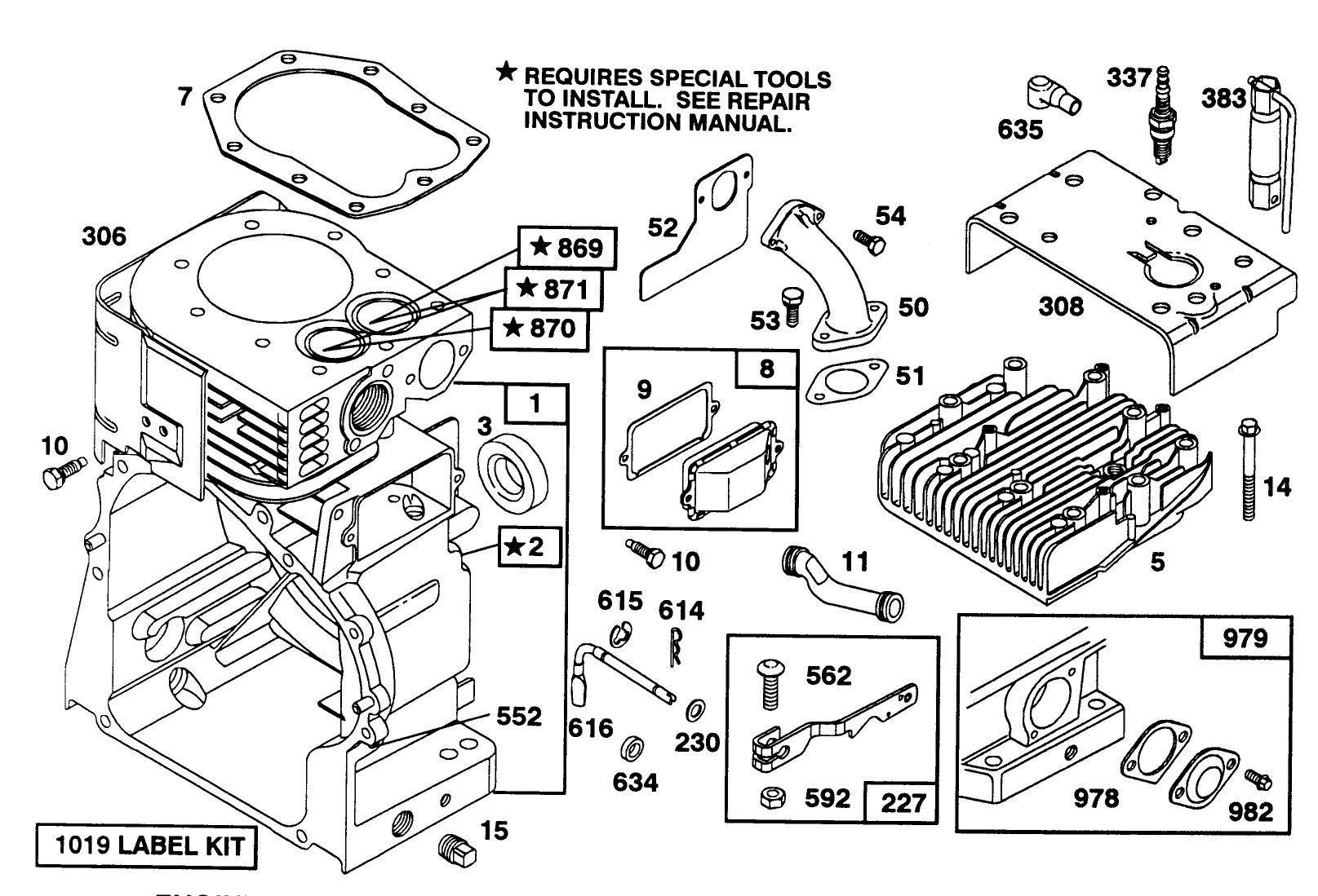 Engine Briggs & Stratton Models 252416-0756-01 & 252416-0757-01