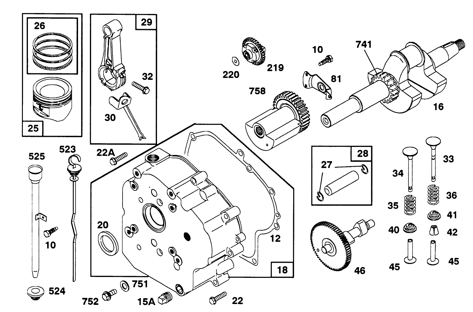 Engine Briggs & Stratton Models 252416-0756-01 & 252416-0757-01