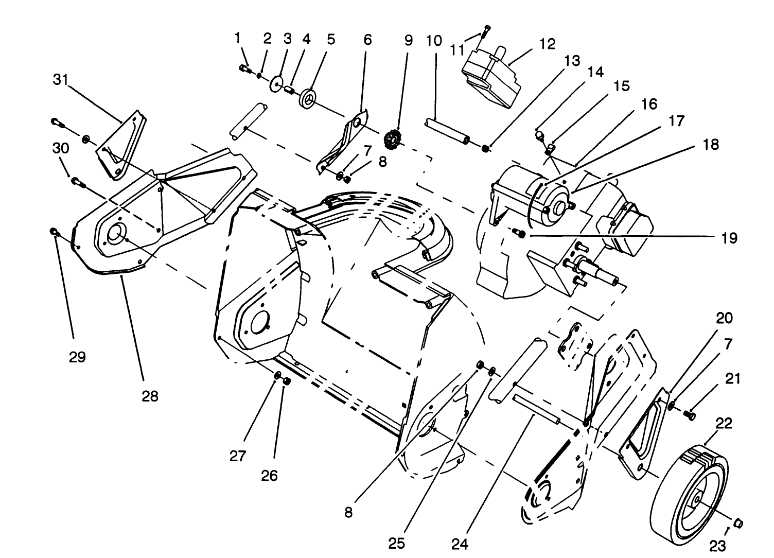 Engine & Wheel Assembly