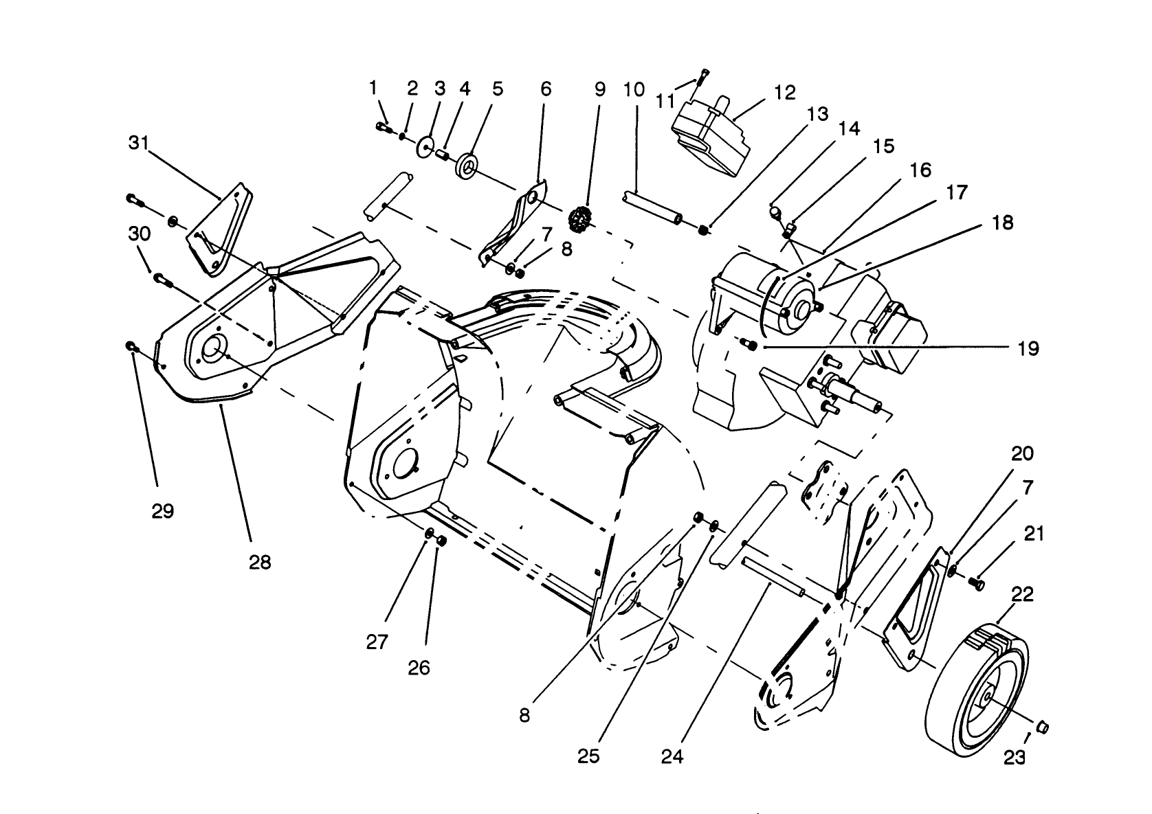 Engine & Wheel Assembly