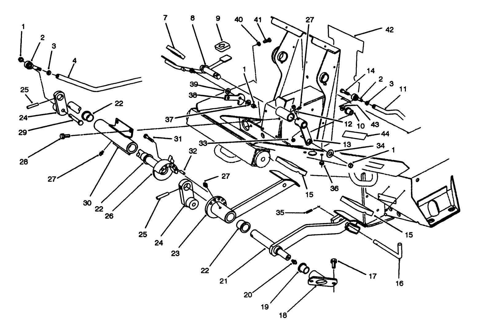 Traction & Brake Pedals Assembly