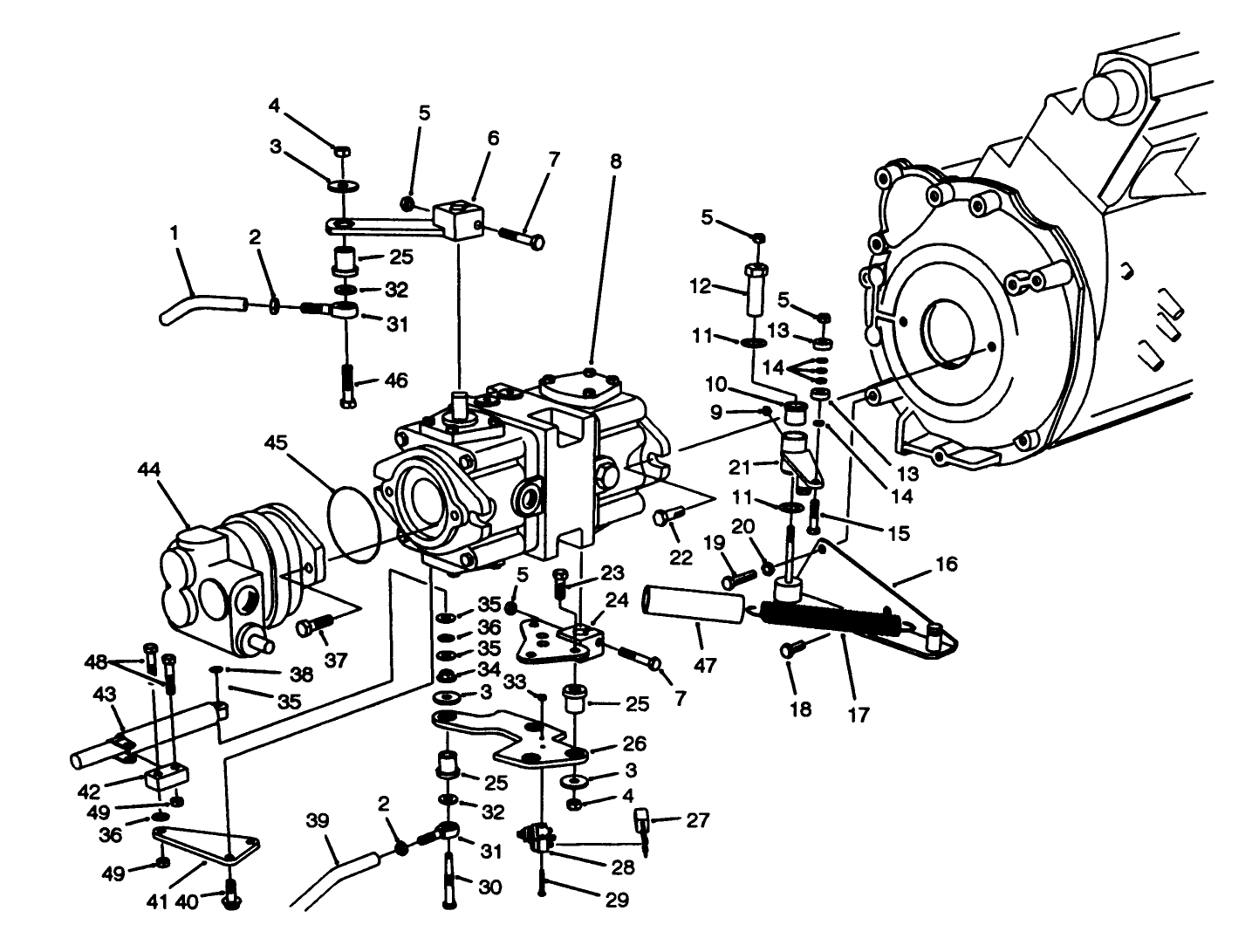 Hydraulic Pump Installation Assembly
