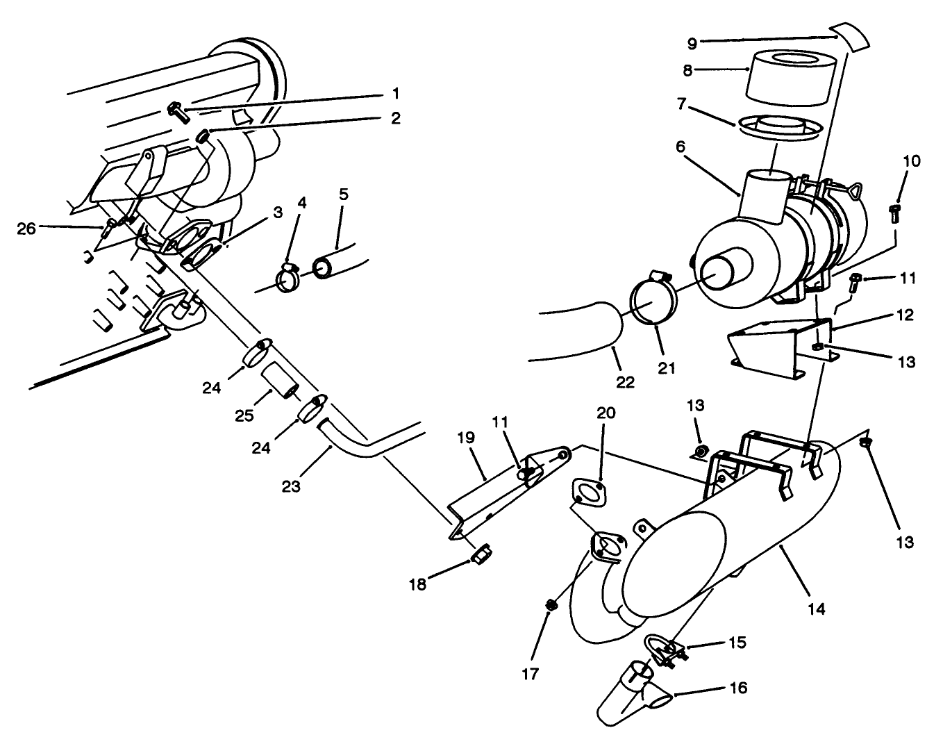 Muffler & Air Cleaner Installation Assembly