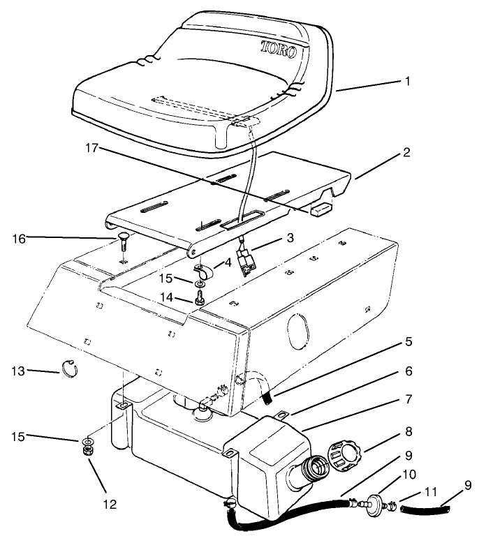 Seat & Gas Tank Assembly