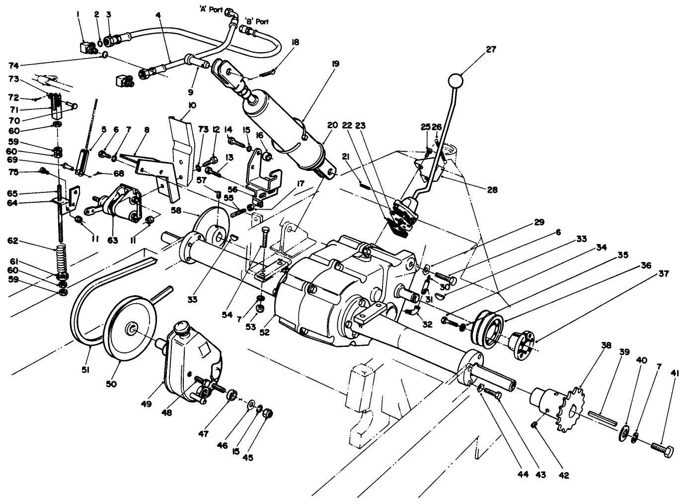 Transaxle, Brake & Pump Assembly