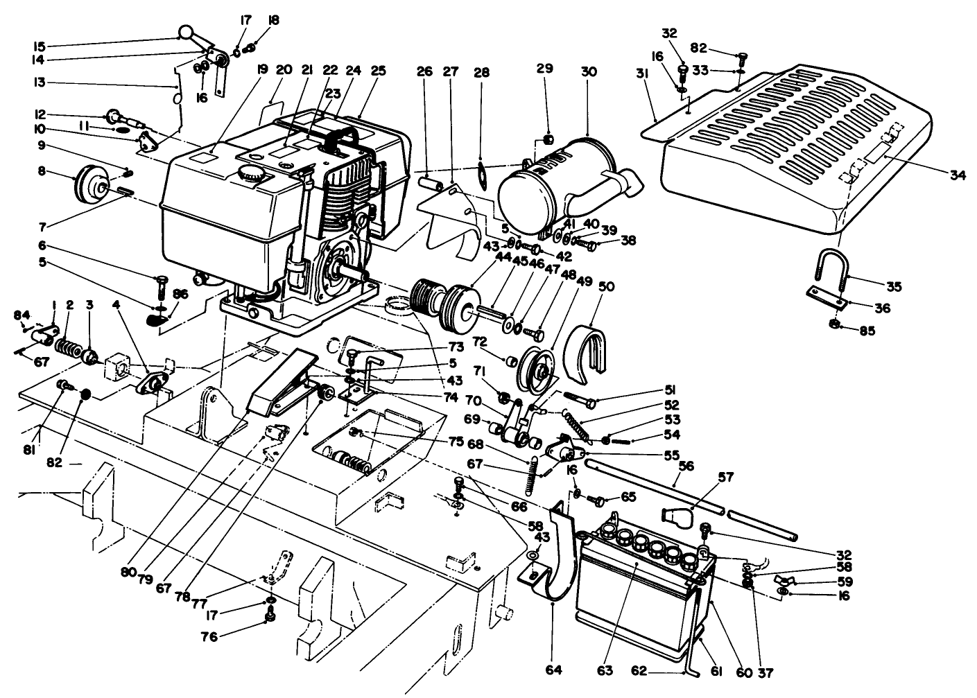 Clutch & Engine Assembly