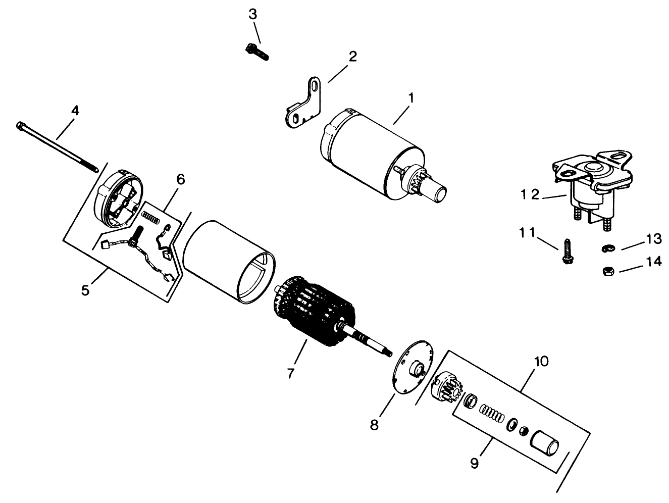 Electric Starter -Engine Model No. M16s Spec No. 711559