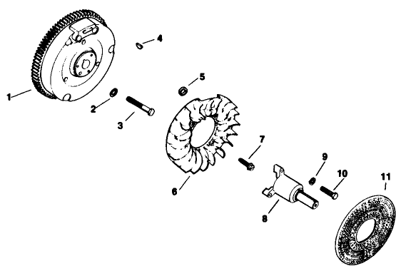 Engine Model No. M16s Spec 711559 Flywheel-Group 13