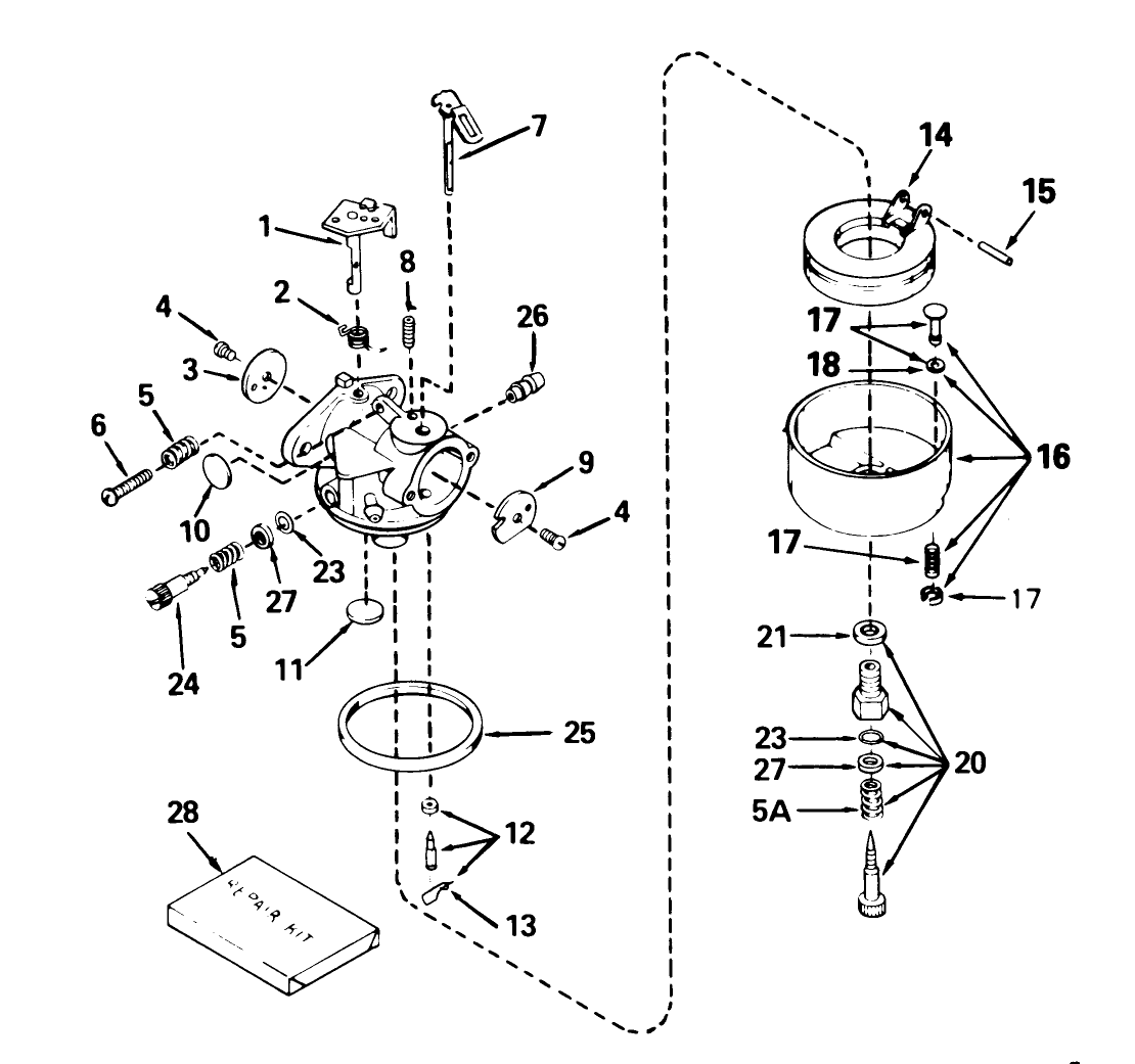 Carburetor Tecumseh No. 632334a