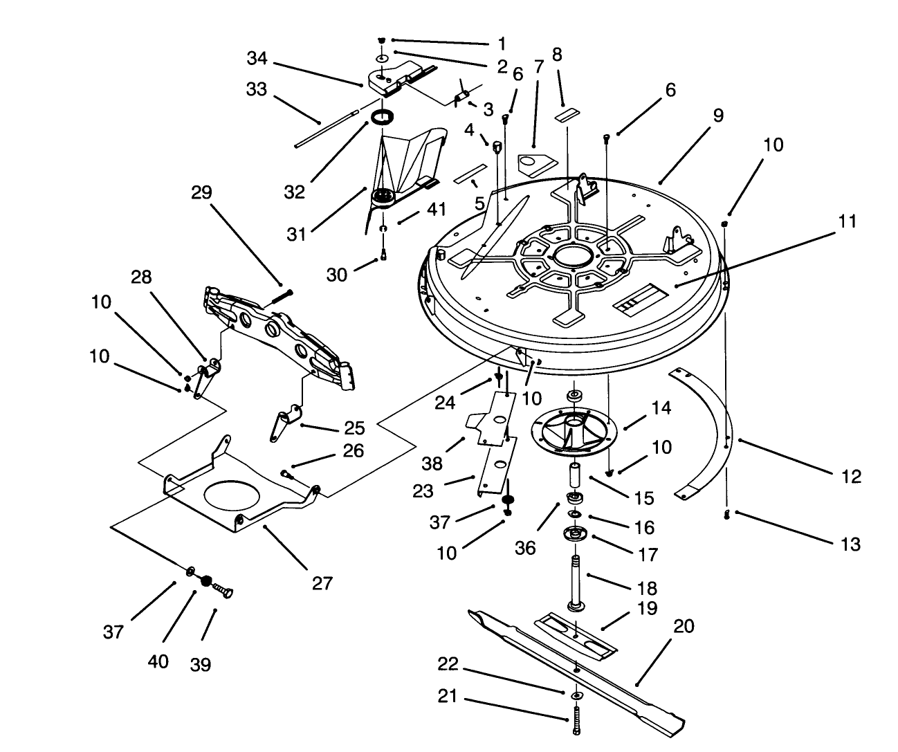 Deck & Spindle Assembly (32