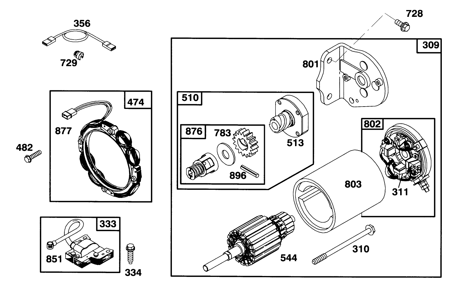 Engine Briggs & Stratton Model 254707-0128-01