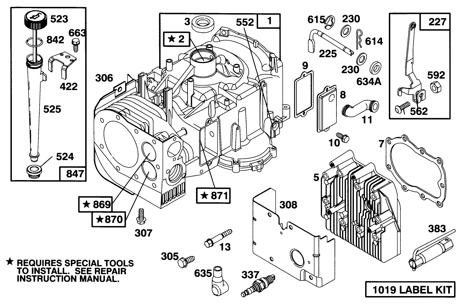 Engine Briggs & Stratton Model 283707-0156-01