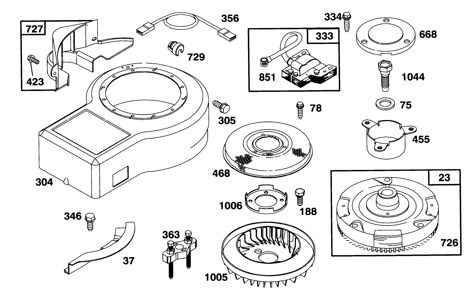 Engine Briggs & Stratton Model 283707-0156-01