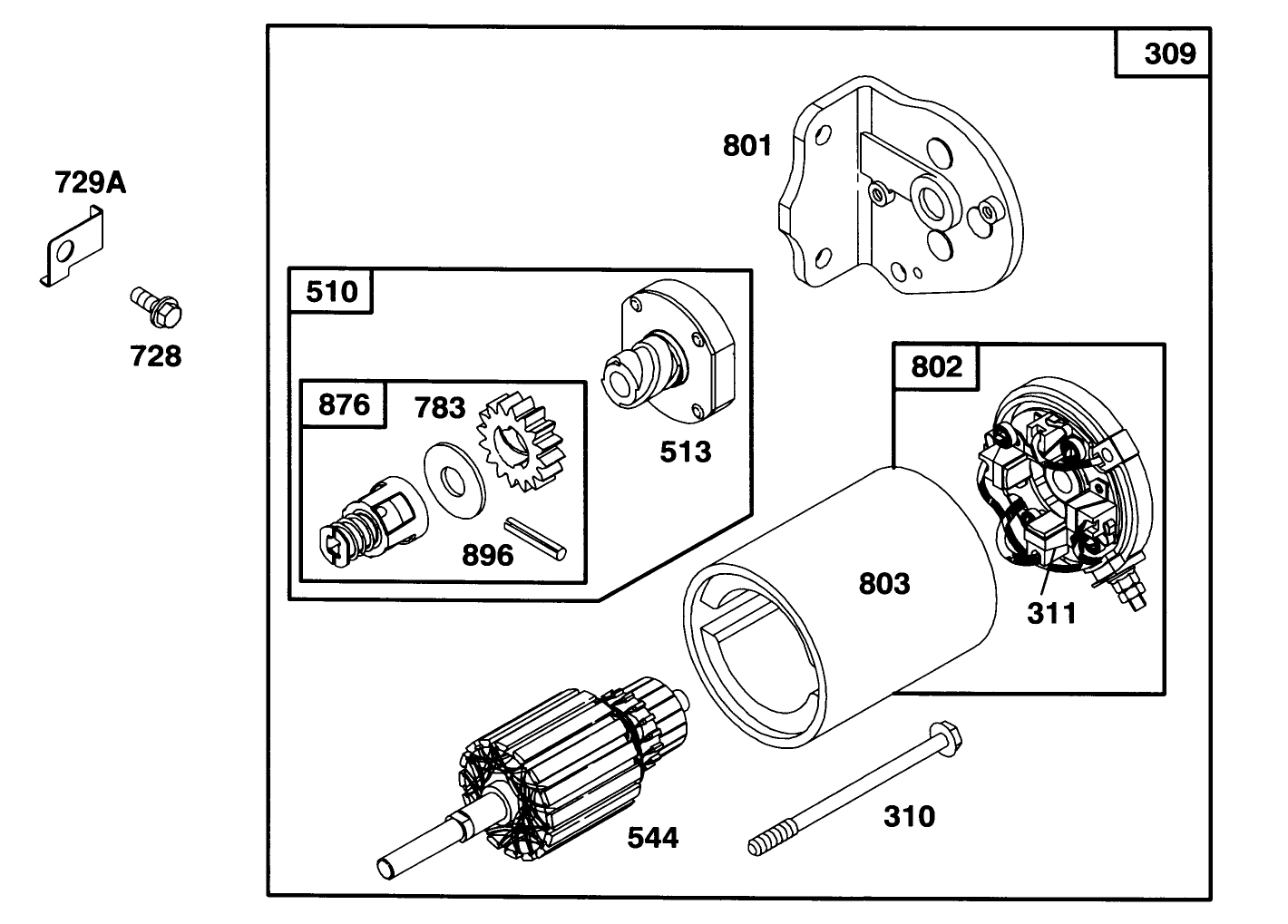 Engine Briggs & Stratton Model 283707-0156-01