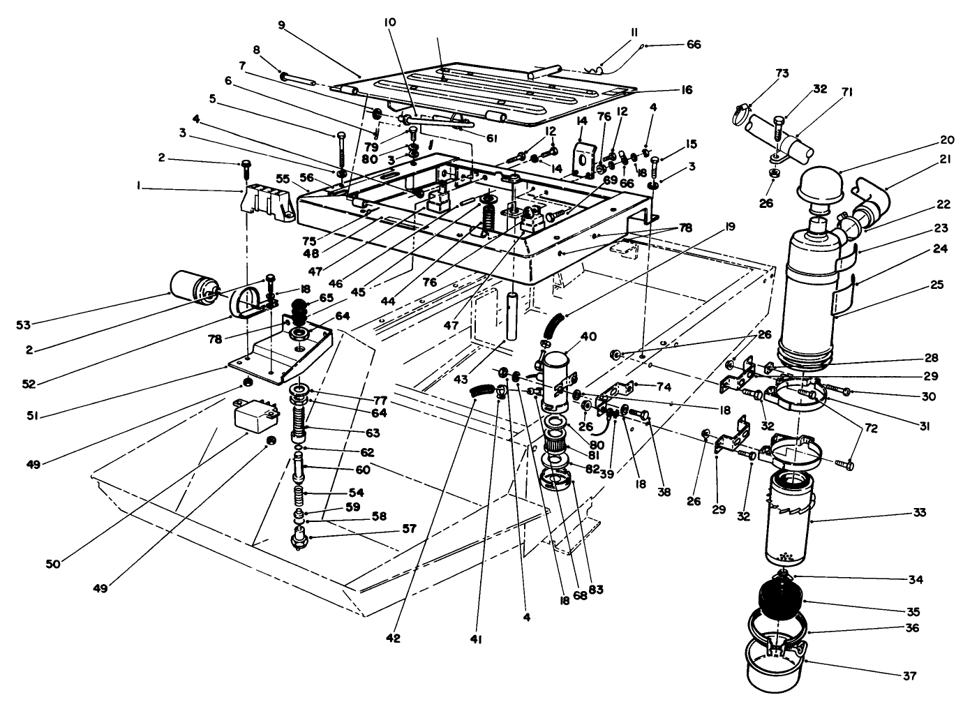 Seat Frame & Air Cleaner Assembly